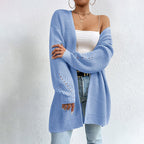 R&B | Einfarbige Elegante Strickjacke mit Taschen