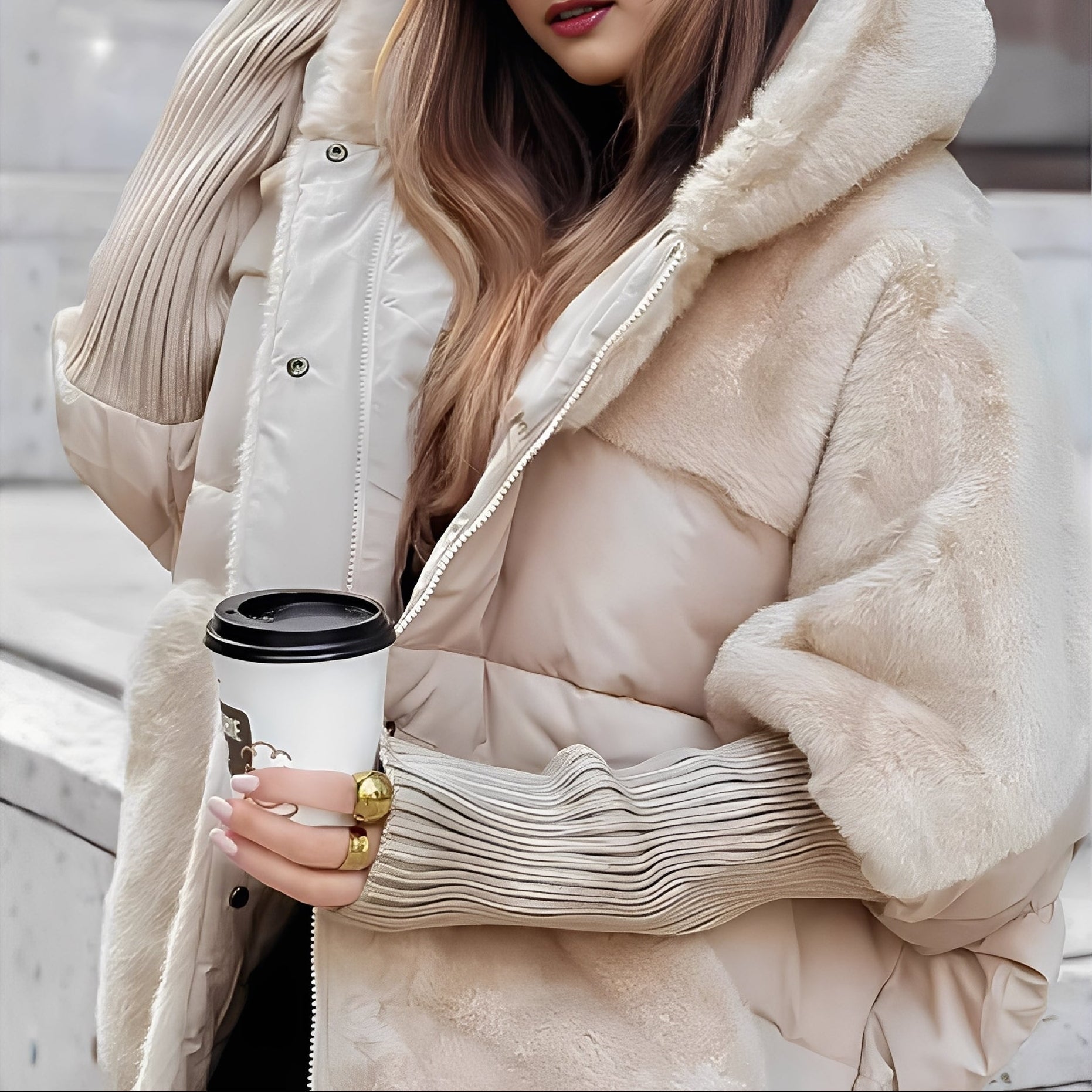 R&B | Damenjacke mit elegantem Kunstfell