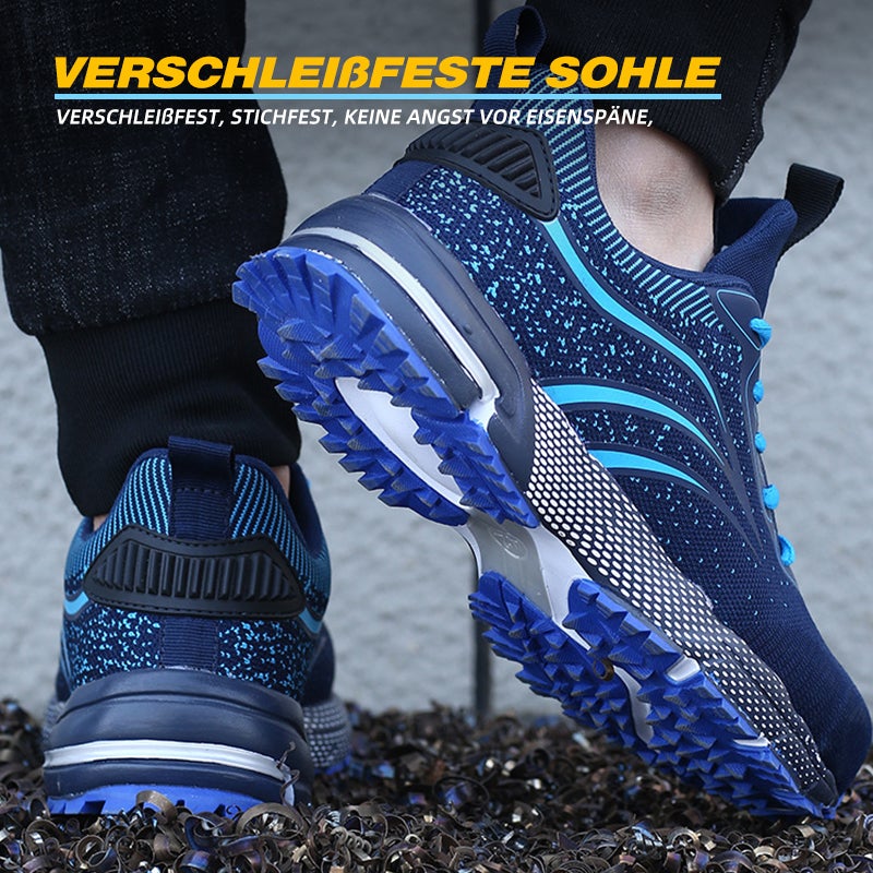 Leicht Sicherheitsschuhe Herren Damen Arbeitsschuhe Atmungsaktiv Schutzschuhe Stahlkappe Sportlich Sneaker R&B