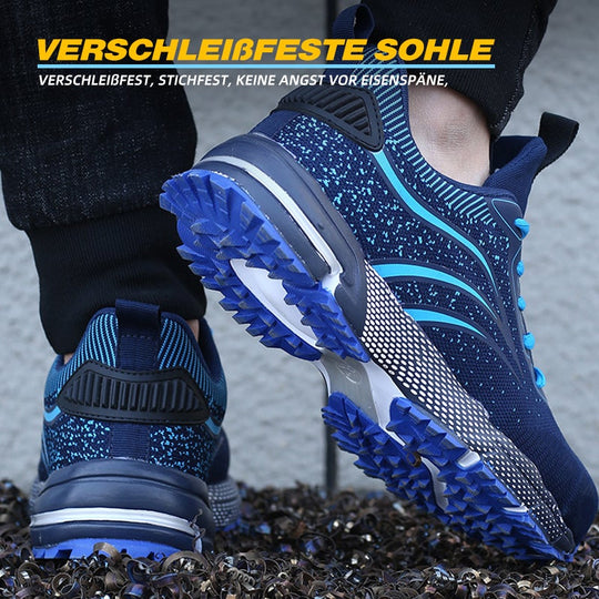 Leicht Sicherheitsschuhe Herren Damen Arbeitsschuhe Atmungsaktiv Schutzschuhe Stahlkappe Sportlich Sneaker R&B