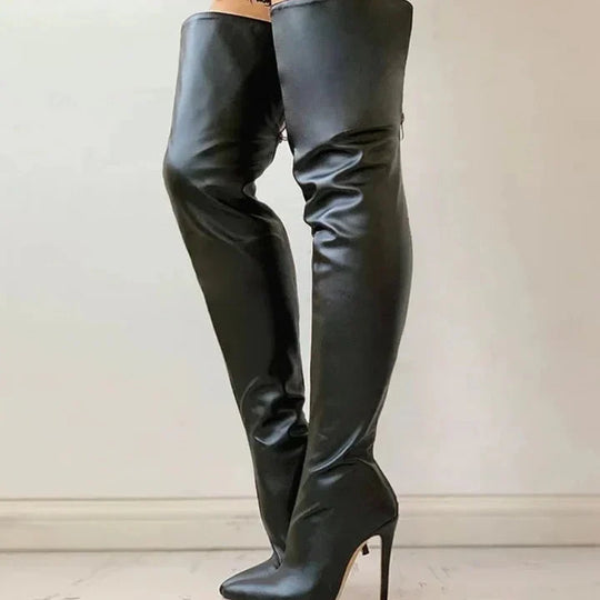 R&B | Bequeme Hochhackige Schuhe für Frauen Oberschenkel Hoch