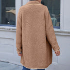 R&B | Fluffy Lange Jacke Polyester Warm, Stilvoll