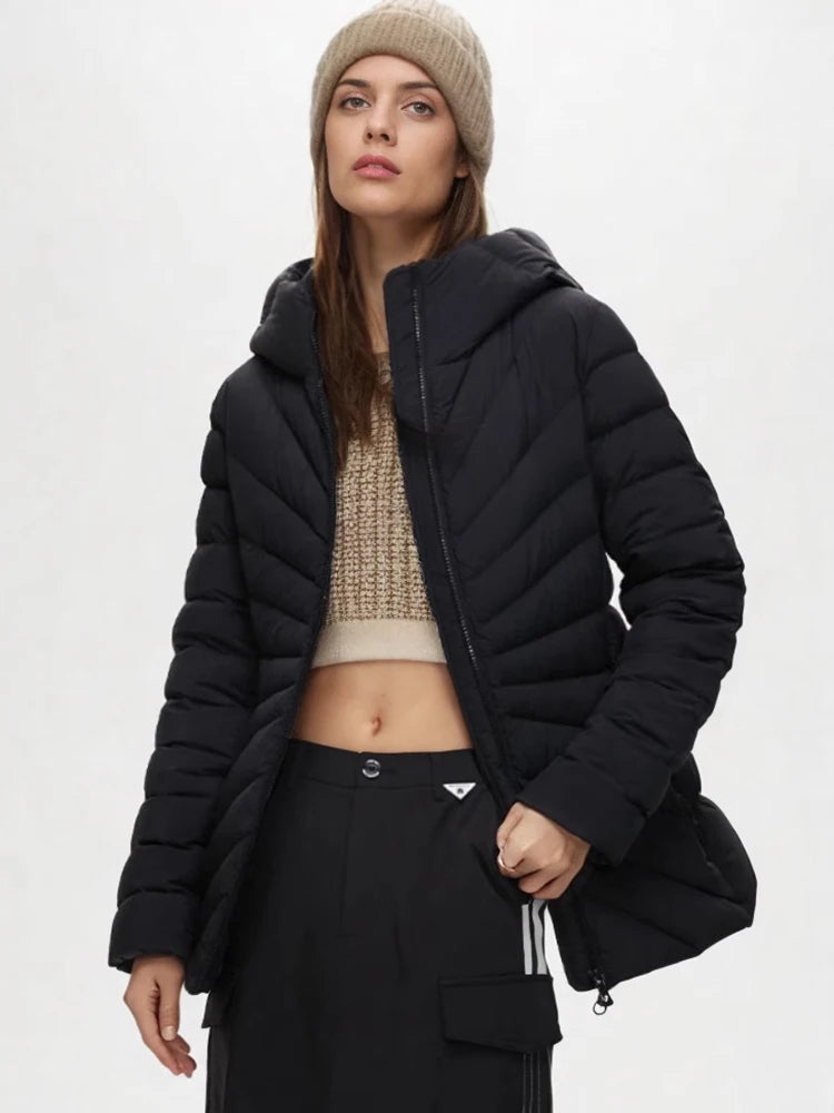 R&B | Leichte gesteppte Jacke mit Kapuze