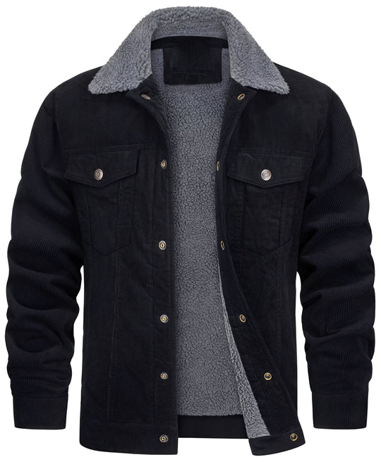 R&B | klassische Cord-Plüschjacke für Männer