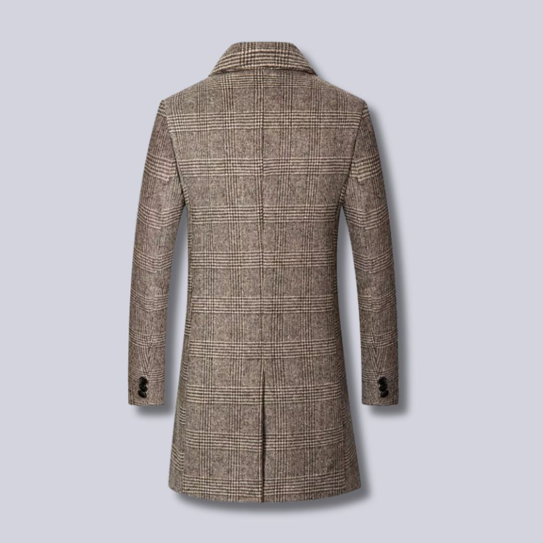 R&B | Karierter Woll-Trenchcoat