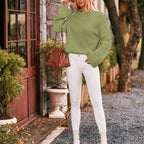 R&B | Schlichter Einfarbiger Strickpullover Für Damen