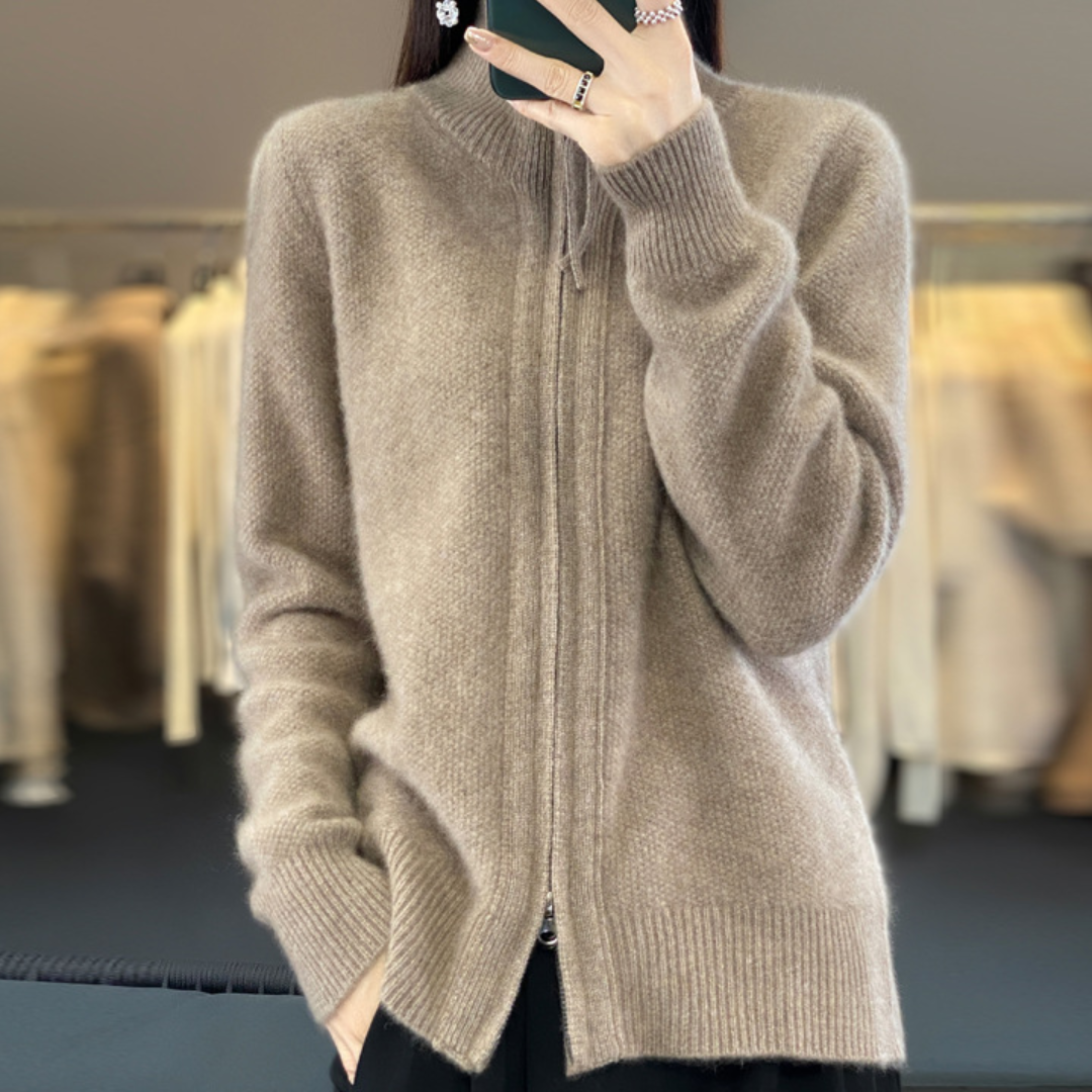 Heidi-Mode | Strickjacke mit elegantem Design und Reißverschluss