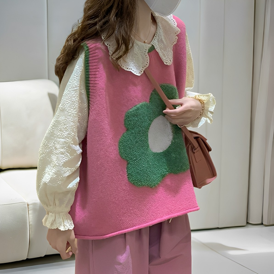 R&B | Bequeme Weste mit Blumenmuster für Damen