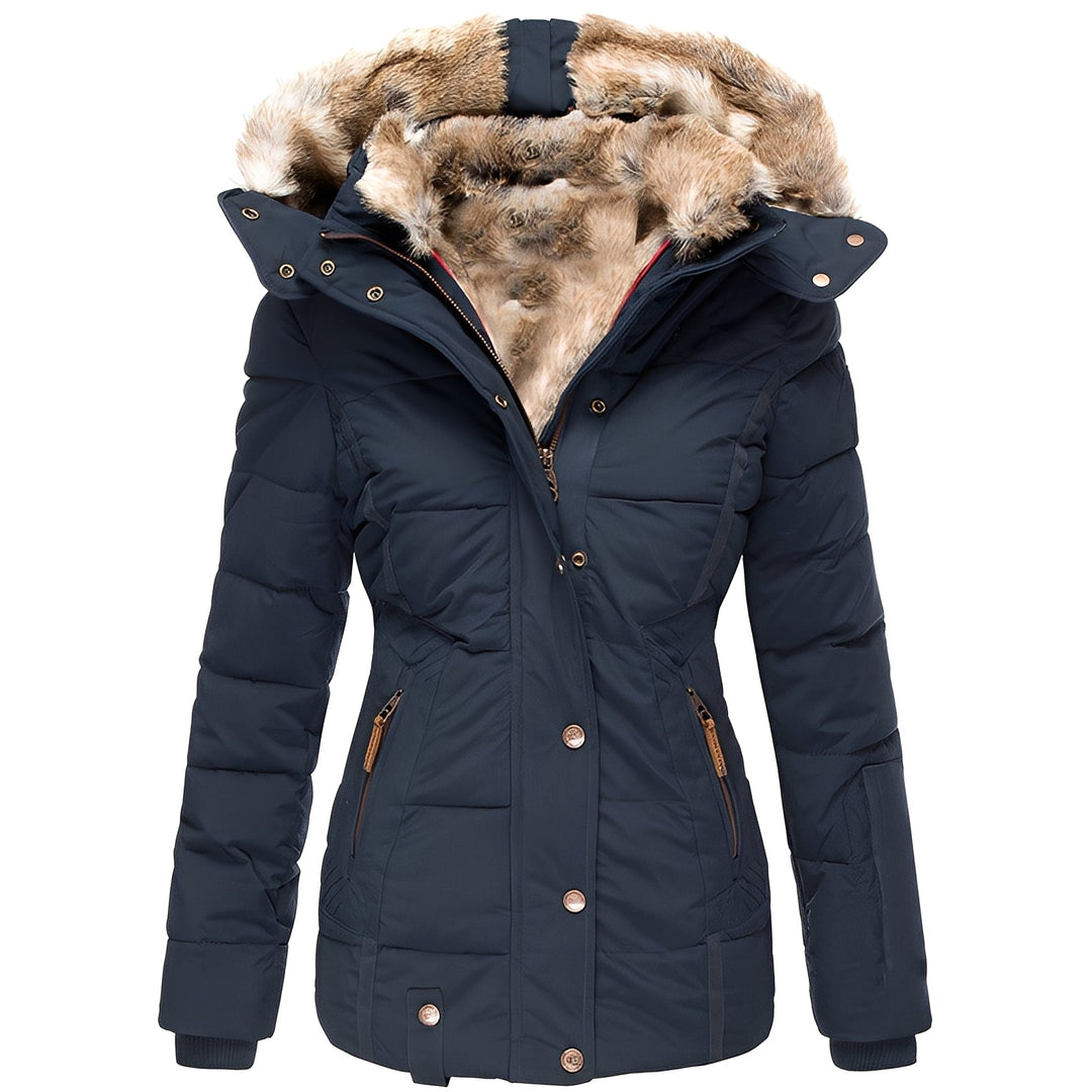 R&B | Stilvolles schlankes Jacket mit Fellkragen für Frauen