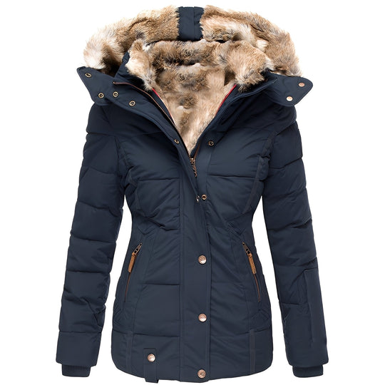R&B | Stilvolles schlankes Jacket mit Fellkragen für Frauen