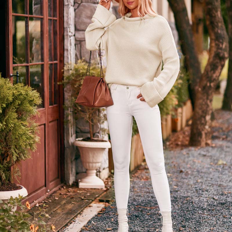 R&B | Oversized Rollkragenpullover Baumwolle Bequem und Stilvoll