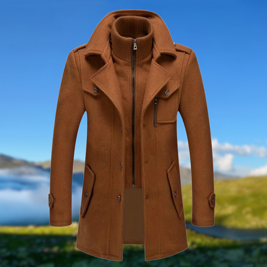 R&B | Doppelkragenjacke mit Funktionalem Design