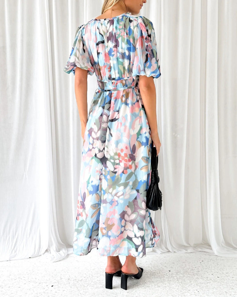 R&B | Boho Blumen Maxi Kleid