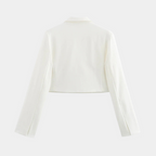 R&B | Cropped Blazerjacke Maßgeschneiderte Langarm Open Front