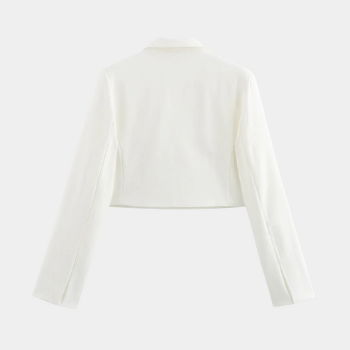 R&B | Cropped Blazerjacke Maßgeschneiderte Langarm Open Front