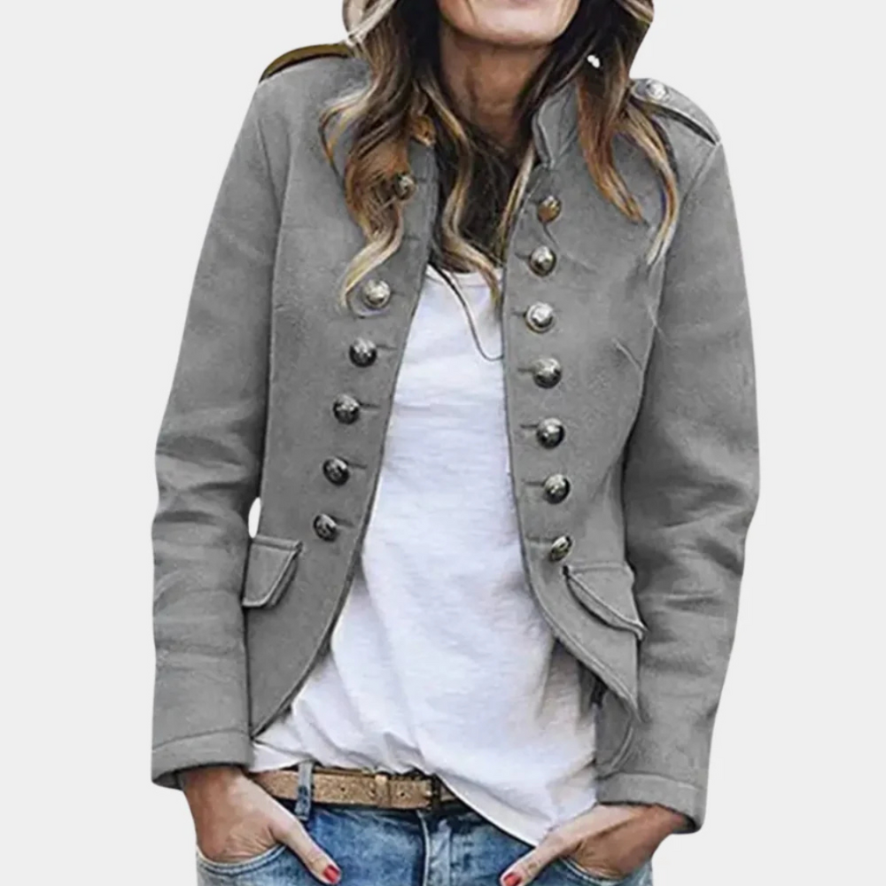 R&B | Doppelreihiger Wollmantel mit Vintage-Flair und Slim Fit