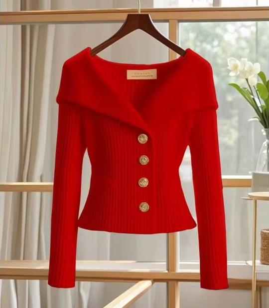 R&B | Strickjacke Damen Kurz Cardigan für Übergangsjahre