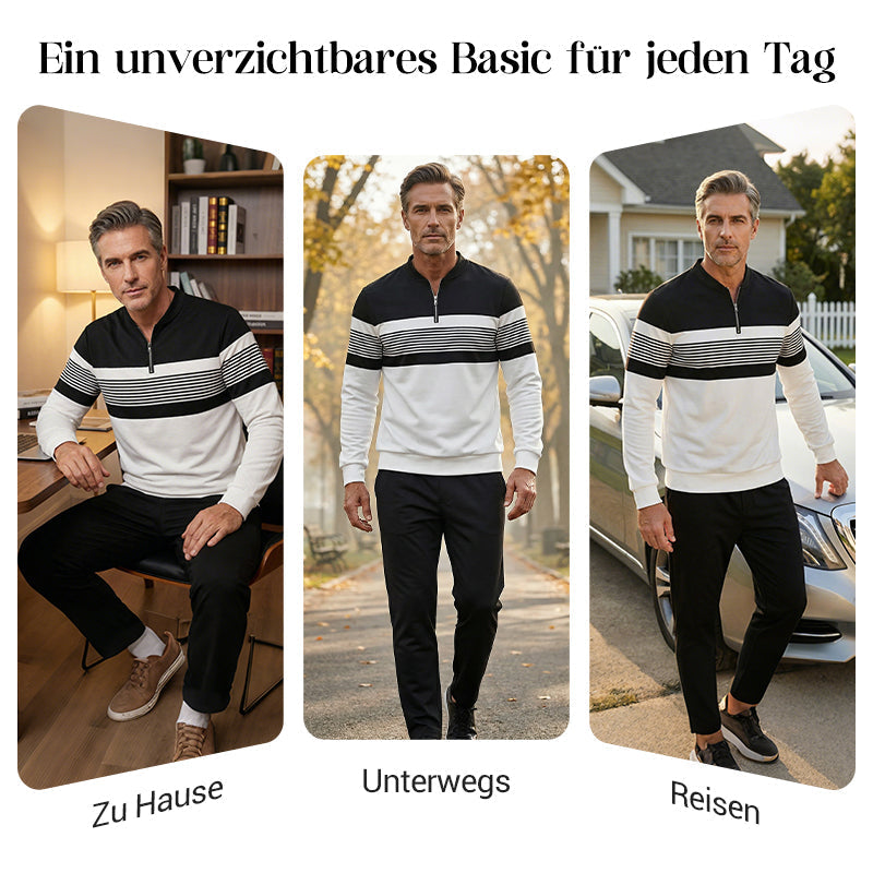 Herren Set Pullover mit grafischem Druck und Hose