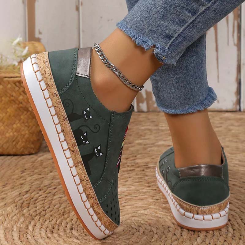 Lässige Katzenmuster Schuhe R&B
