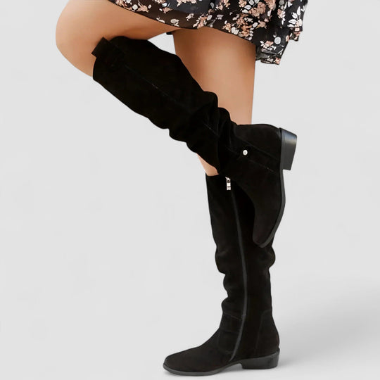Kniehohe Wildleder-Stiefel R&B R&B