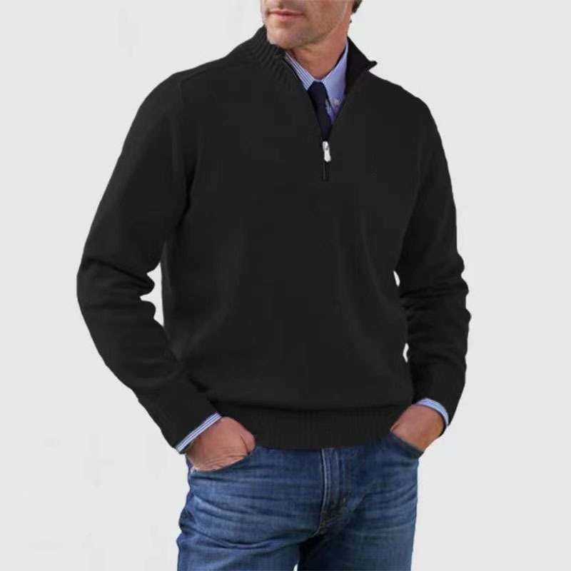 R&B | Herrenpullover Mit Halbem Reißverschluss
