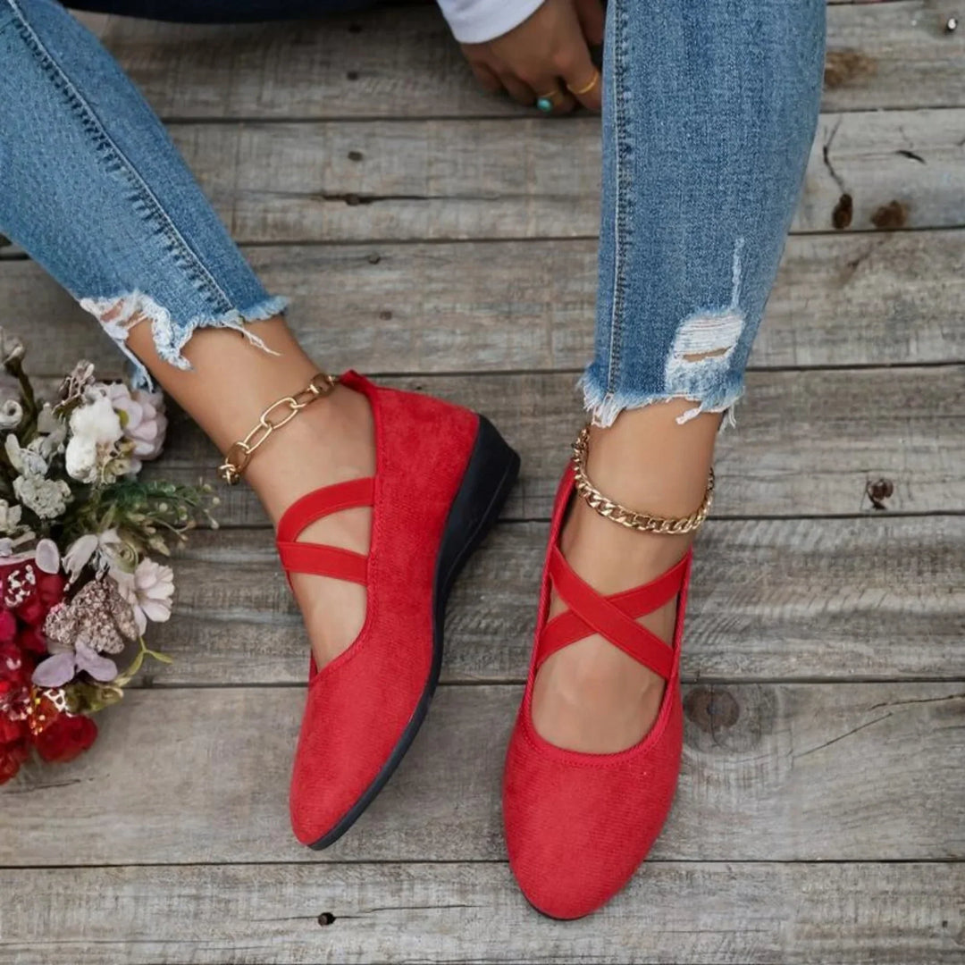 Bequeme Schuhe mit elastischen Riemen R&B R&B