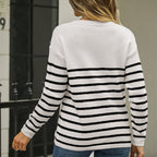 R&B | Gestreifter Strickpullover Für Modischen Alltag