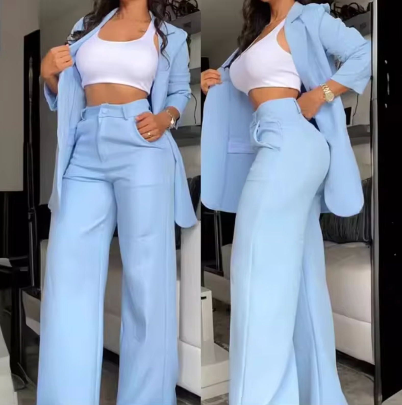 Heidi-Mode | Langärmlige Blazer- und Hosen-Set