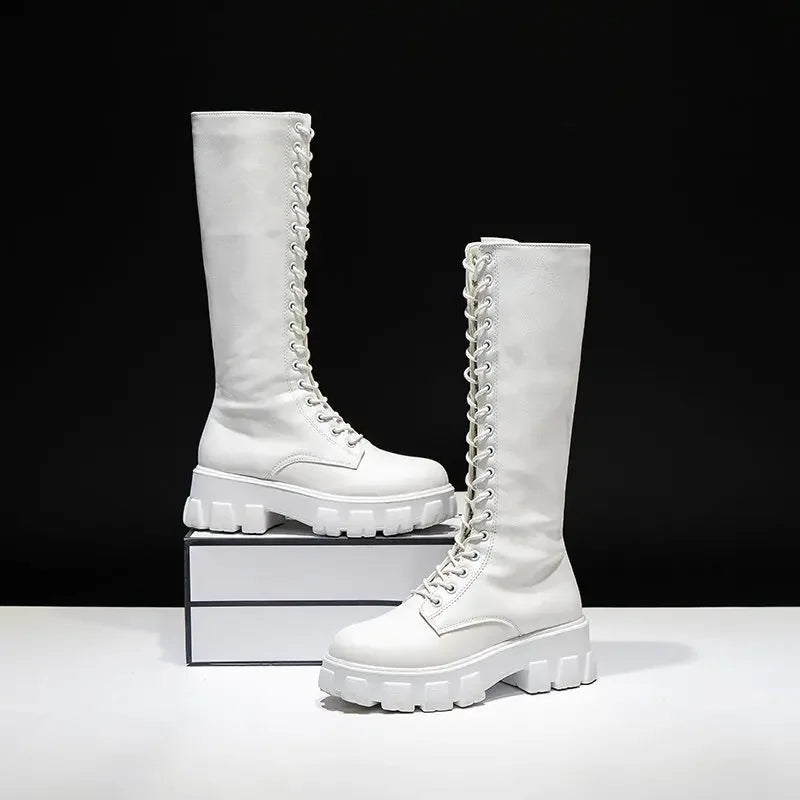 R&B | kniehohe Stiefel mit Absatz für Frauen perfekt für lässige Tage