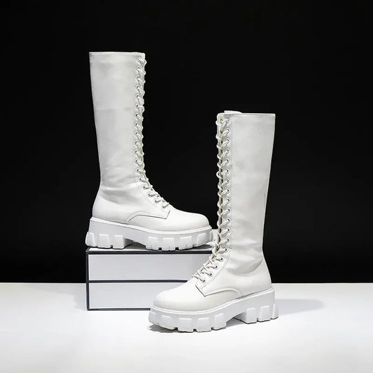 R&B | kniehohe Stiefel mit Absatz für Frauen perfekt für lässige Tage