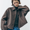 R&B | Damen Oversized Button Down Winter Mantel Warme
