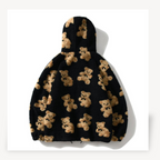 R&B | Teddy Bear Muster Kapuzenjacke für Frauen