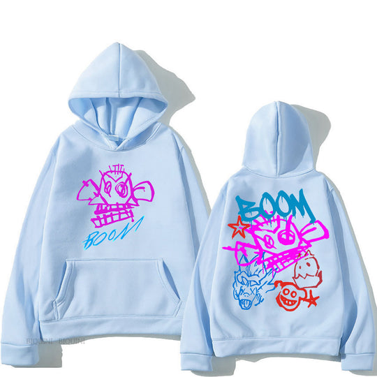 R&B | Arcane Jinx Cartoon Langarm-Hoodie