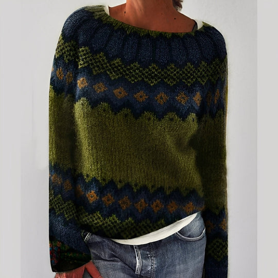 R&B | Klassischer Damenpullover mit Muster