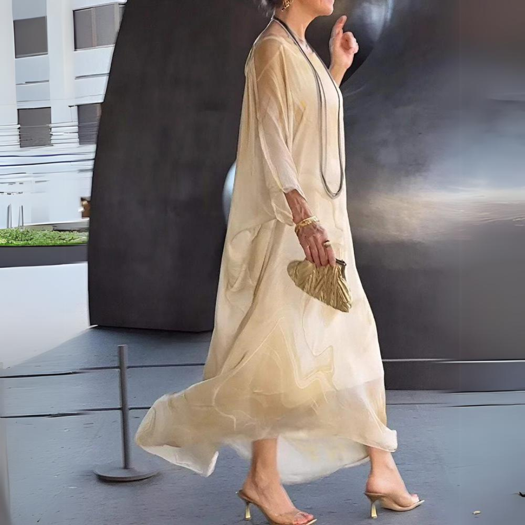 R&B | Elegantes Seiden Chiffon Kleid