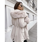R&B | Winterjacke mit Kapuze für Frauen Ideal bei kaltem Wetter