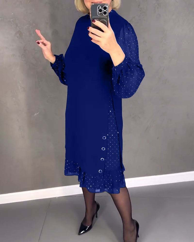 R&B | Kleid mit Langen Ärmeln und Punkten