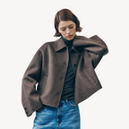 R&B | Damen Braune Oversized Kurze Jacke