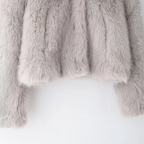 R&B | Kurze Damenjacke aus elegantem veganem Kunstpelz