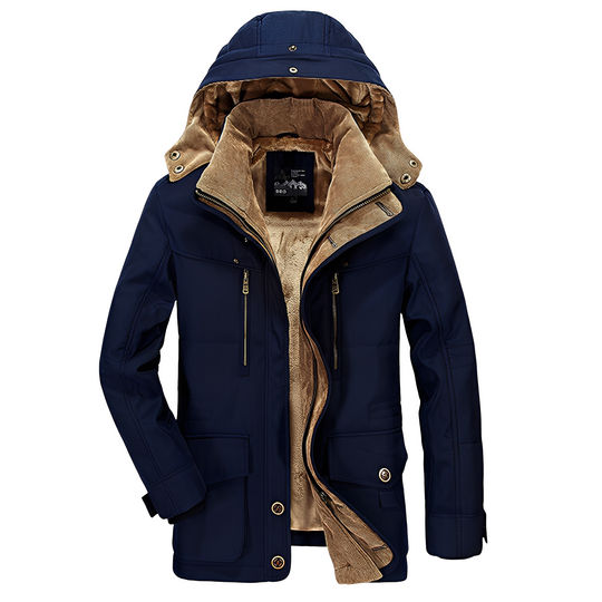 R&B | Warme, Dicke Jacke mit Kapuze für Männer