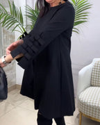R&B | Knielanges Kleid mit Langen Ärmeln
