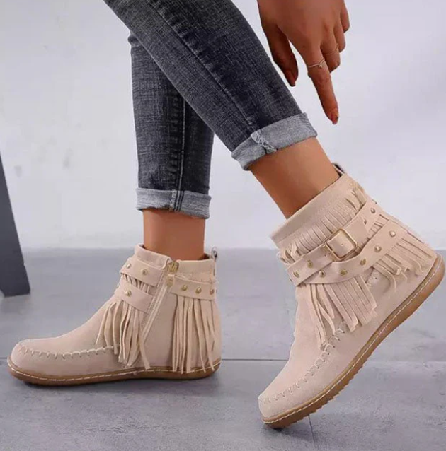 R&B | Wildleder Fransen Stiefel
