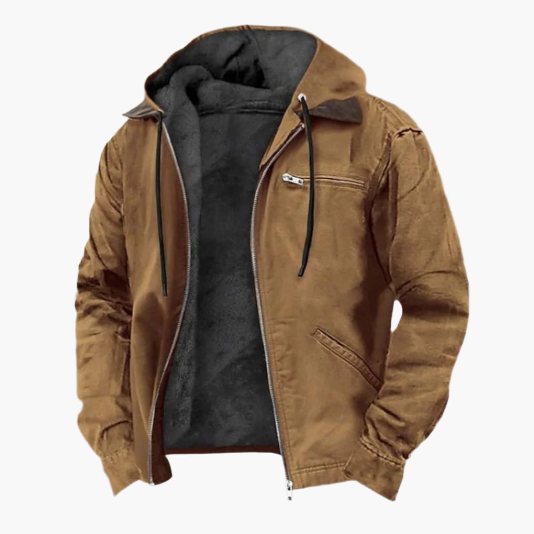 R&B | Freizeitjacke mit Kapuze und Reißverschluss - Urban Streetwear Übergangsjacke