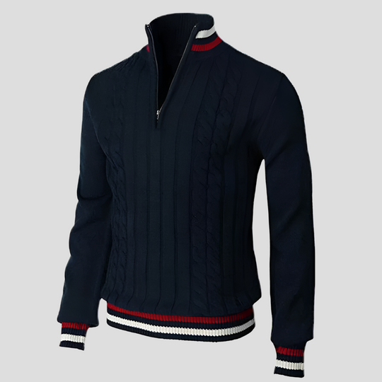 R&B | Stilvolle Reißverschluss-Strickjacke für Herren