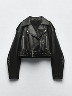 R&B | Kurze Jacke aus PU-Leder für Frauen Warm