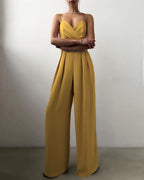R&B | Damen Eleganter Fließender Jumpsuit mit Spaghettibändern für Festliche Anlässe