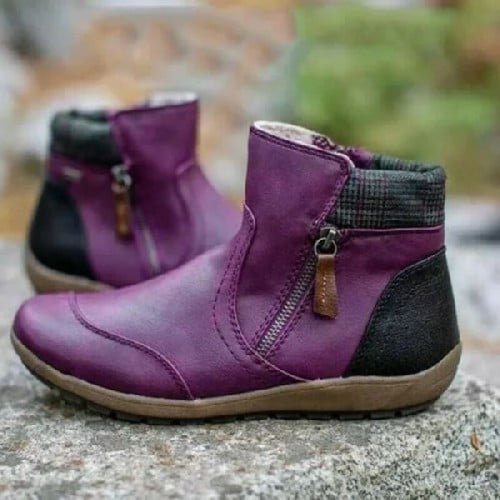 Rainguard Damen Wasserdichte Stiefelette Mit Reißverschluss Und Knöchelstütze, Schick R&B