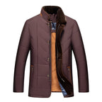 R&B | Elegante, gepolsterte Jacke mit Knöpfen für Männer
