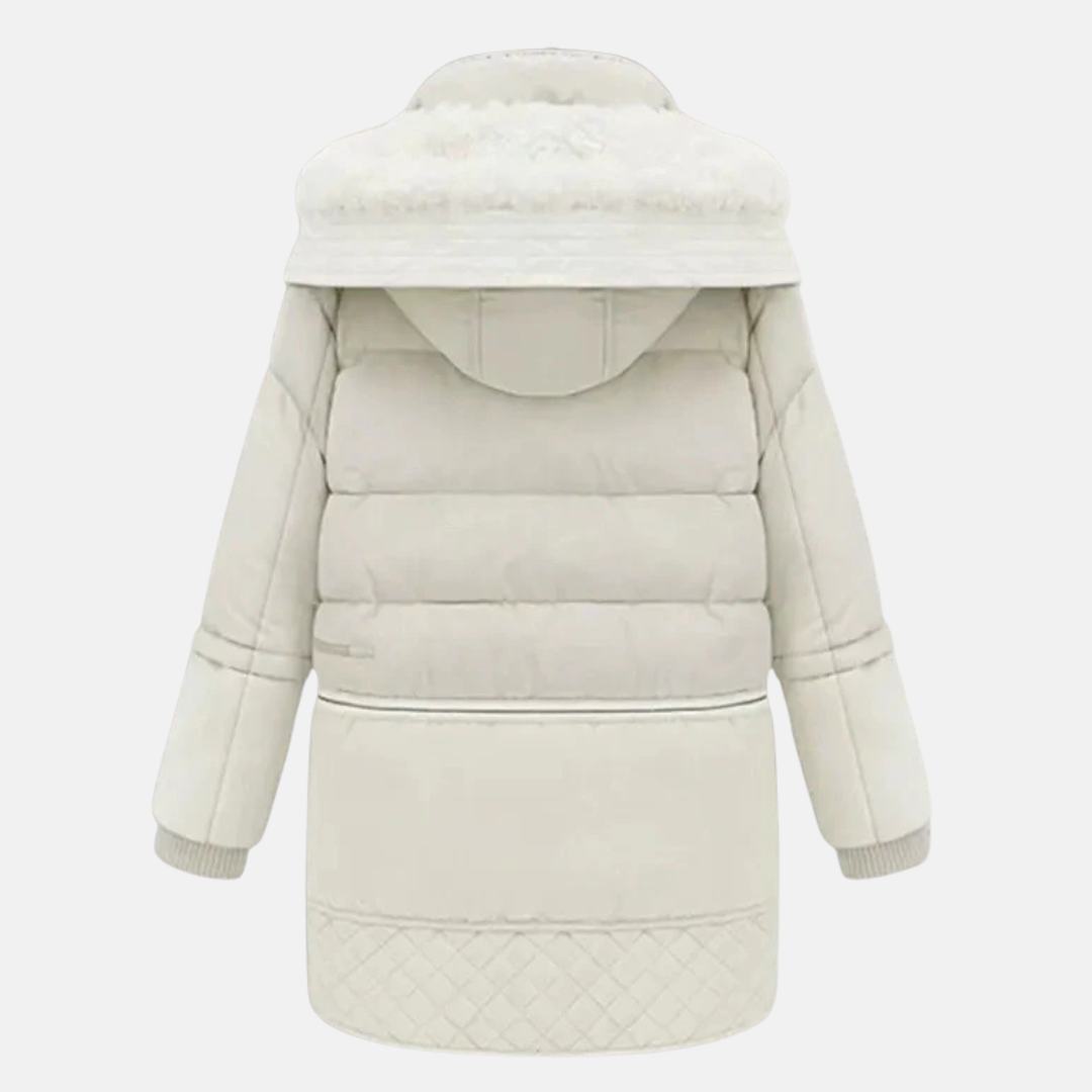 R&B | Gepolsterter Mantel - Oversized Schnitt - Gefütterte Kapuze - Rippstrickbündchen - Taschen