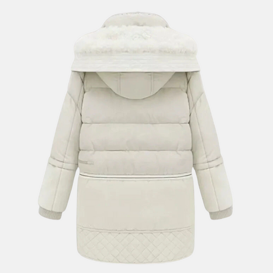 R&B | Gepolsterter Mantel - Oversized Schnitt - Gefütterte Kapuze - Rippstrickbündchen - Taschen